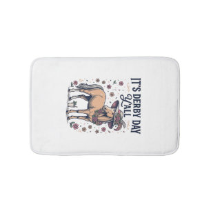 Tapis De Bain Chapeau Floral de Cheval de Derby Day Y’all