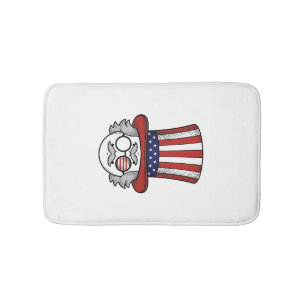 Tapis De Bain Chapeau haut de forme à l'envers patriotique visag
