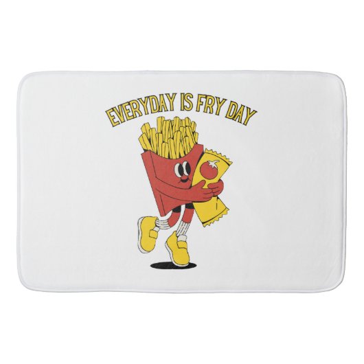 Tapis De Bain Chaque Jour Est Le Jour Des Frites (Devant)