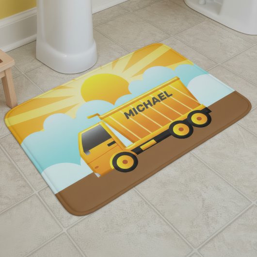 Tapis De Bain Chariot de construction Thème Enfants Salle de bai