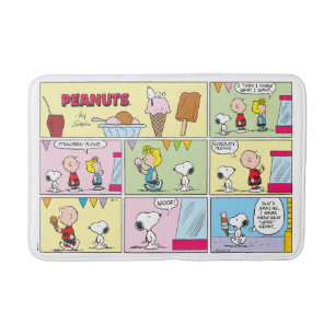 Tapis De Bain Charlie Brown, Snoopy & Sally Crème glacée