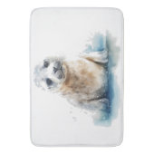 Tapis De Bain Charming Aquarelle Sceau Pup (devant Vertical)