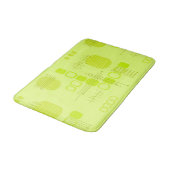 Tapis De Bain Chartreuse Abstraite en tissu d'écorce atomique (Angle)