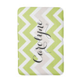 Tapis De Bain Chartreuse Chevron Motif personnalisé (Devant (Vertical))