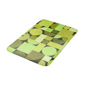 Tapis De Bain Chartreuse géométrique moderne du milieu du siècle (Angle)