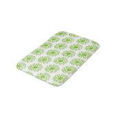 Tapis De Bain Chartreuse Green Daisy Print, Hippie Flower Print (Angle)