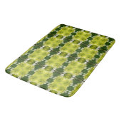 Tapis De Bain Chartreuse Vert Abstrait Hydrangea Blooms Motif (Angle)