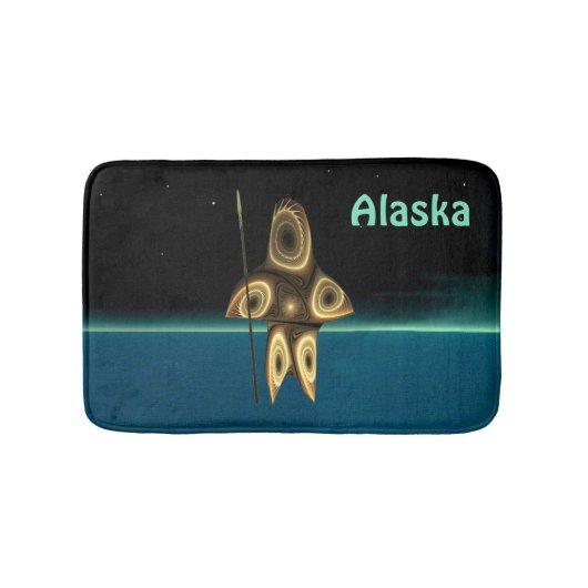Tapis De Bain Chasseur inuit fractal - Alaska (Devant)