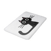 Tapis De Bain Chat à Kitty Noir avec de longs Whiskers (Angle)
