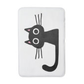 Tapis De Bain Chat à Kitty Noir avec de longs Whiskers (Devant (Vertical))