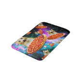Tapis De Bain Chat à pizza de l'espace amusant (Angle)