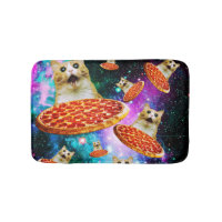 Chat à pizza de l'espace amusant