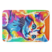Tapis De Bain Chat Arc-en-Ciel Rêves (Devant)