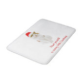 Tapis De Bain Chat avec Casquette Père Noël (Angle)