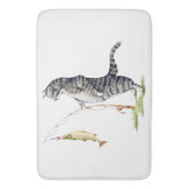 Tapis De Bain Chat avec poisson (devant Vertical)