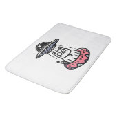 Tapis De Bain Chat beignet OVNI (Angle)