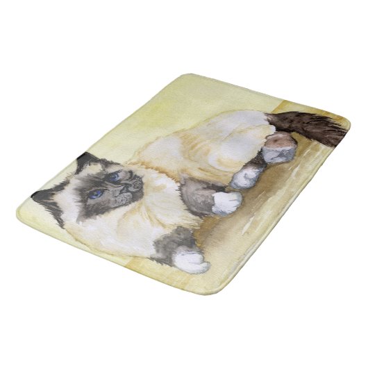 Tapis De Bain Chat birman Sealpoint (Angle)