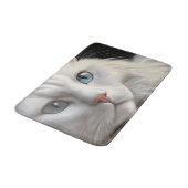 Tapis De Bain Chat blanc (Angle)