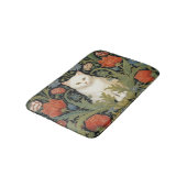 Tapis De Bain Chat blanc Art nouveau dans le jardin (Angle)