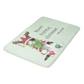 Tapis De Bain Chat Calico de Noël amusant (Angle)