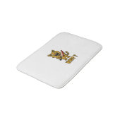 Tapis De Bain Chat ce _ Drôle chat déplaisant avec couteau (Angle)