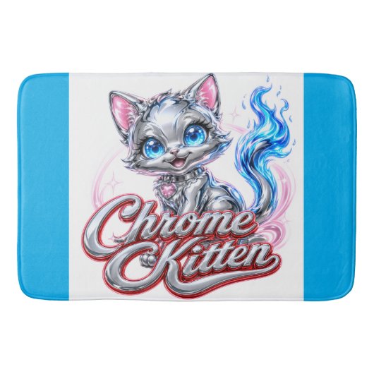 Tapis de bain Chat Chrome (Devant)