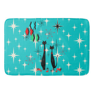 Tapis De Bain Chat cool Mi-Siècle moderne de l'ère atomique