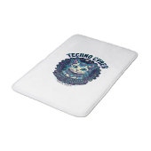 Tapis De Bain Chat Cyber Techno Drôle Conception Amateur de Chat (Angle)