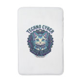 Tapis De Bain Chat Cyber Techno Drôle Conception Amateur de Chat (Devant (Vertical))