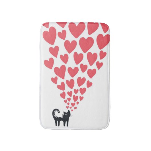 Tapis De Bain Chat dans l'amour (Devant (Vertical))