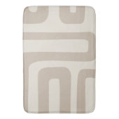 Tapis De Bain Chat de bain Abstrait ivoire et beige (devant Vertical)