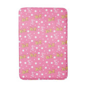 Tapis De Bain Chat de bain Chihuahua rose et blanc (Devant (Vertical))