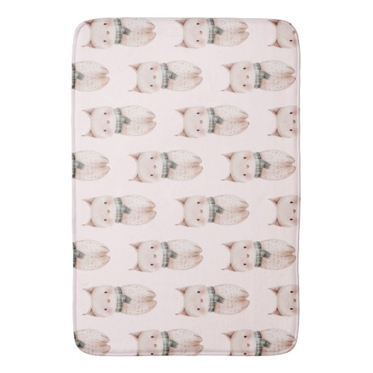 Tapis De Bain Chat de boeuf rose (devant Vertical)