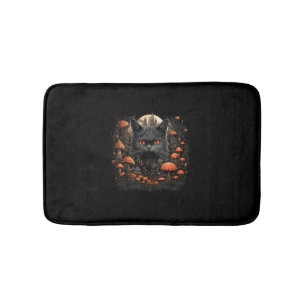 Tapis De Bain Chat de champignons Cottagecore Goth esthétique Ar