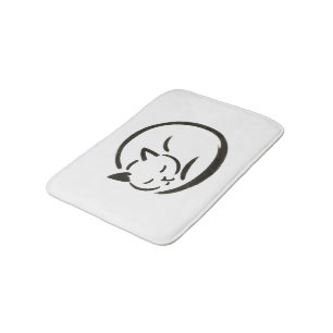 Tapis De Bain Chat de couchage minimaliste - Conception de pince