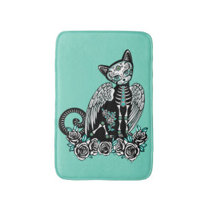 Tapis De Bain Chat de crâne de sucre
