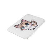 Tapis De Bain Chat de dessin animé tabby adorable (Angle)