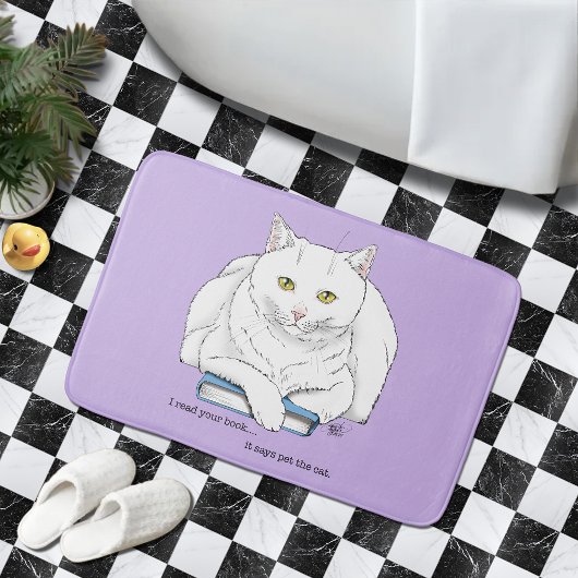 Tapis De Bain Chat de livre