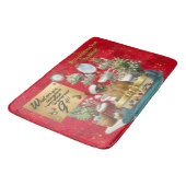 Tapis De Bain Chat de Noël drôle dans la litière (Angle)