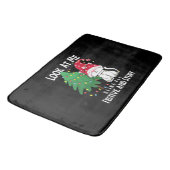 Tapis De Bain Chat de Noël drôle de choses (Angle)