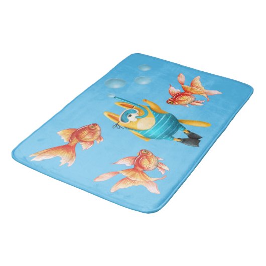 Tapis De Bain Chat de plongée sous-marine (Angle)