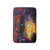 Tapis De Bain Chat de sorcière noire Citrouille d'Halloween (Devant (Vertical))