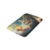 Tapis De Bain Chat de vacances de nom personnalisé (Angle)
