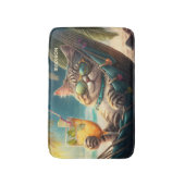 Tapis De Bain Chat de vacances de nom personnalisé (Devant (Vertical))