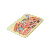 Tapis De Bain Chat d'Halloween & citrouilles écrasées (Angle)