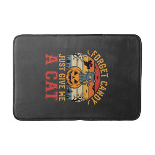 Tapis De Bain Chat d'Halloween Oublie des Bonbons Donnez-moi un 