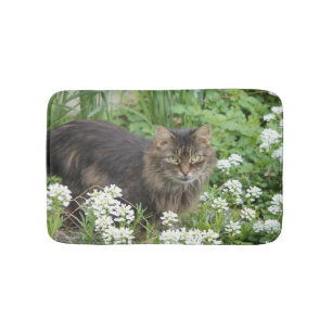 Tapis De Bain Chat domestique à longue aile