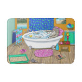 Tapis De Bain Chat drôle dans Bain 665 (Devant)