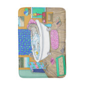 Tapis De Bain Chat drôle dans Bain 665 (Devant (Vertical))