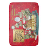 Tapis De Bain Chat drôle de Noël en boîte à lettres (devant Vertical)